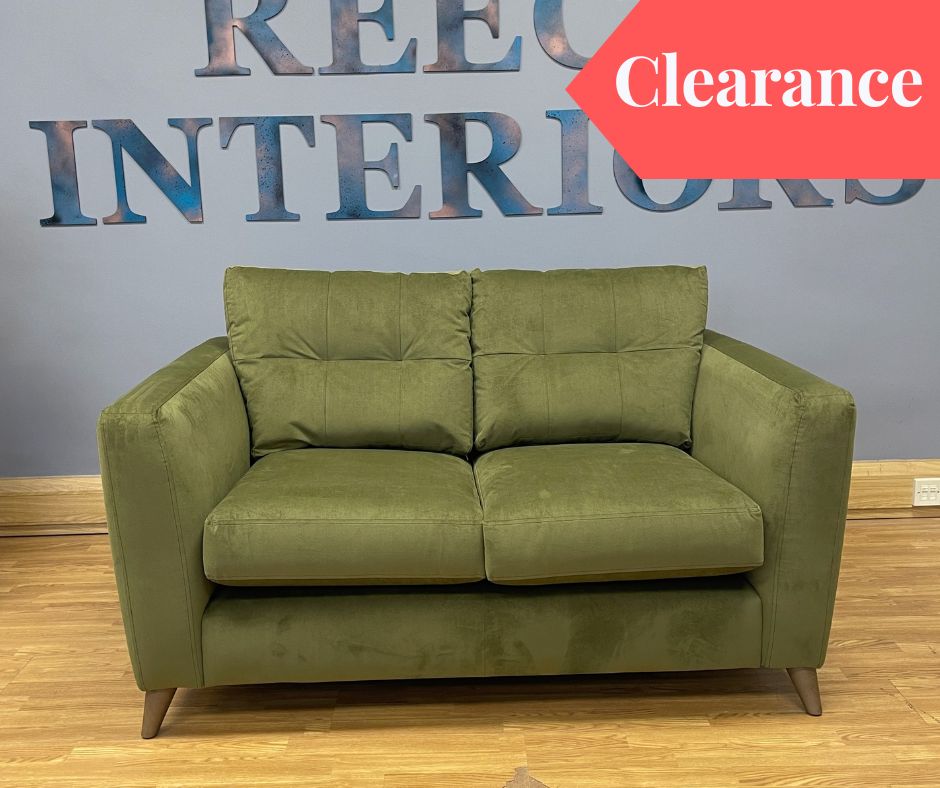 THE LOUNGE COMPANY HOLLY 2 seater sofa in Woodland Moss Green Velvet